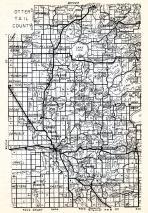 Otter Tail County, Norwegian Grove, Scamble, Dunk, Hobart, Candor, Pelican, Lida, Trondhjem, Ernards, Star Lake, Carlisle, Minnesota State Atlas 1954